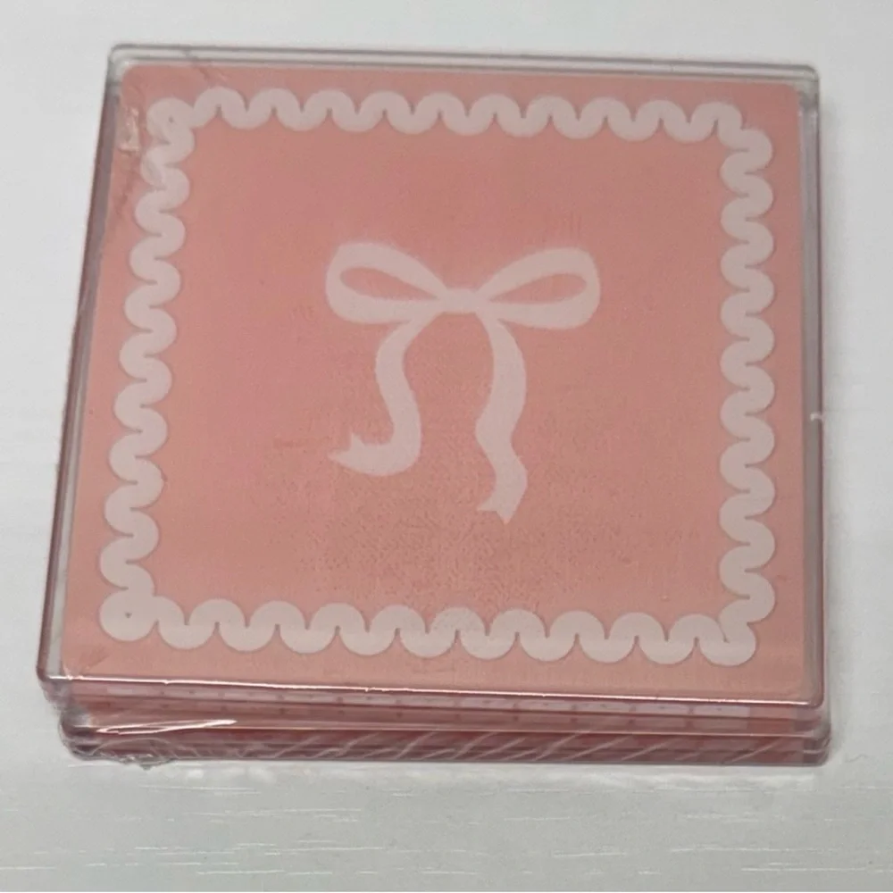 3 for $15 SALE Target Bullseye Coquette Pink & White Bow Coasters, New, 4 pack